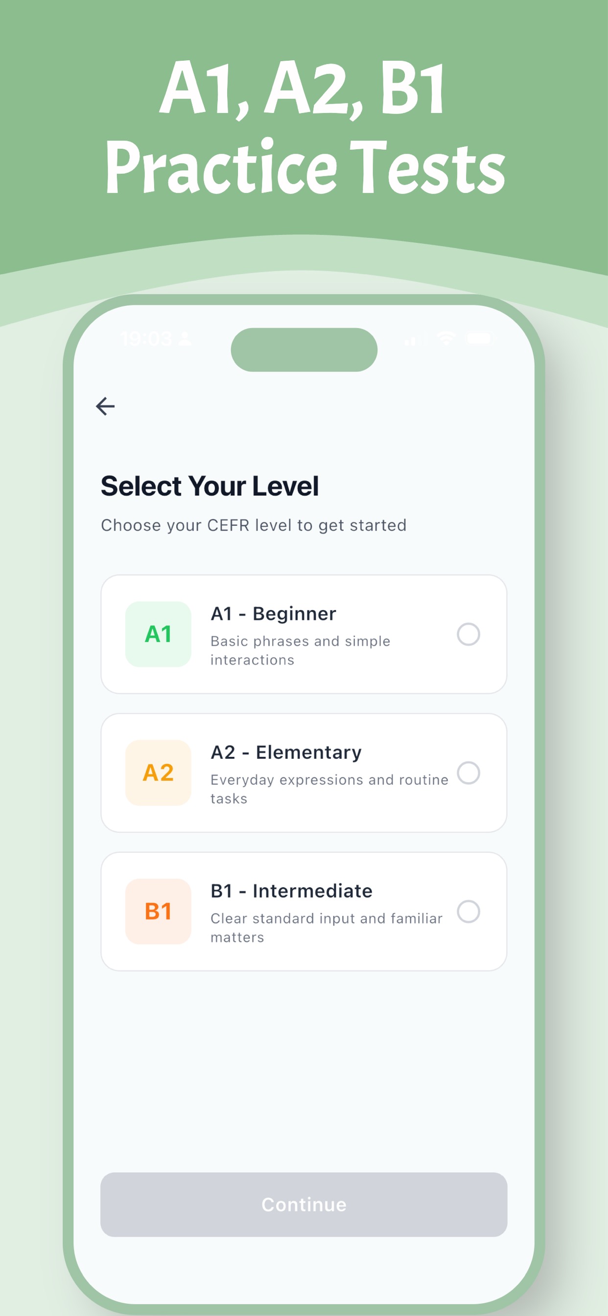 AI feedback screen for German writing (Schreiben)